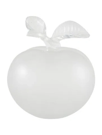 Pre-owned Lalique Crystal Nina Ricci Grande Pomme Perfume Bottle In Transparent
