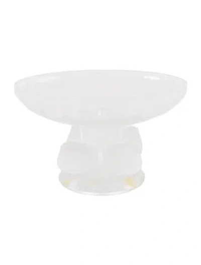 Pre-owned Lalique Crystal Nogent Pedestal Bowl In Clear