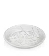 Lalique Crystal Ombelles Flat Bowl In White