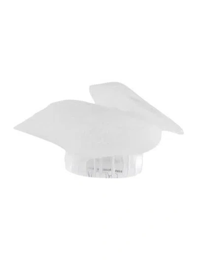 Pre-owned Lalique Crystal Pelican Figurine In Transparent