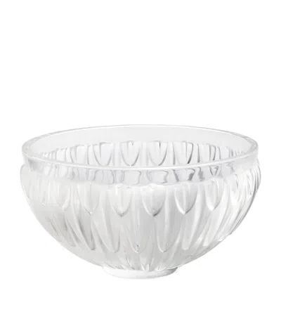 LALIQUE CRYSTAL PLUMES BOWL