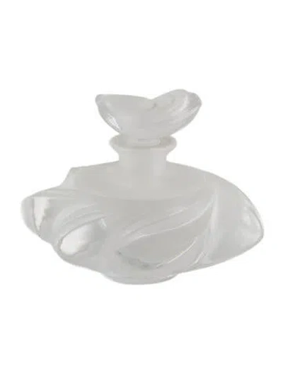 Pre-owned Lalique Crystal Samoa Perfume Bottle In Clear