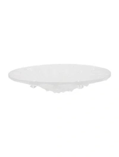 Pre-owned Lalique Crystal Serpentine Centerpiece Bowl In Clear
