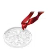 Lalique Crystal Snowflake Tree Decoration In Transparent