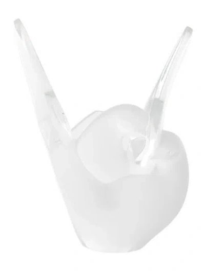 Pre-owned Lalique Crystal Sylvie Vase In Clear