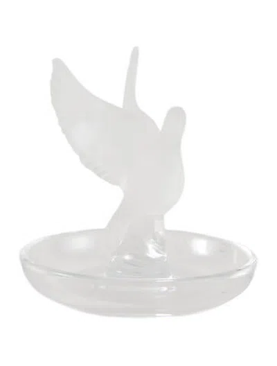 Pre-owned Lalique Crystal Thalie Pin Tray In Clear