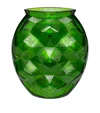 Lalique Turtle 10.5" Vase, Amazon Green In Green