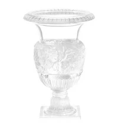 Lalique Crystal Versailles Vase In Transparent
