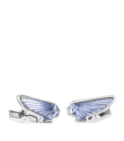 Lalique Crystal Victoire Mascottes Cufflinks In Metallic