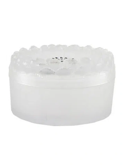 Pre-owned Lalique Dahlia Crystal Box In Transparent