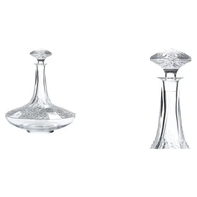 Pre-owned Lalique Decanter,  Signed " France" Numbered 117 With Box In Transparent