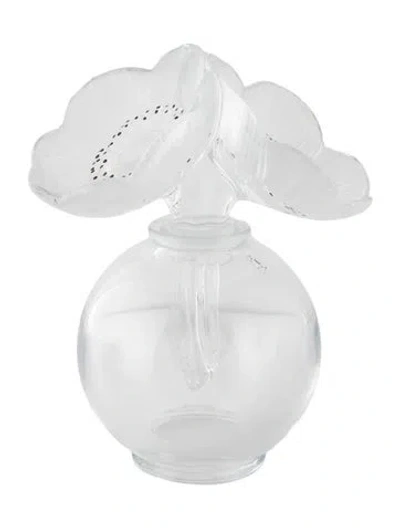 Pre-owned Lalique Deux Anemones Perfume Bottle In Clear