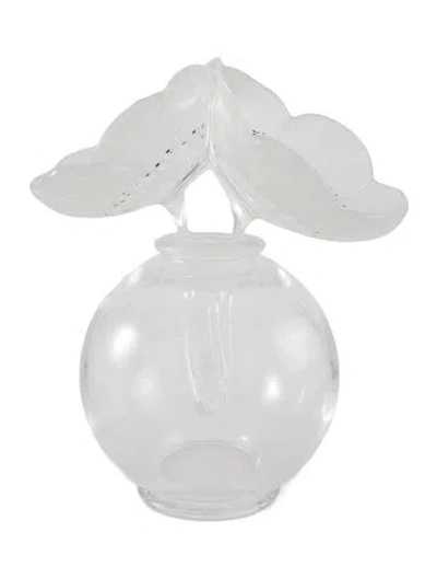 Pre-owned Lalique Deux Anemones Perfume Bottle In Transparent