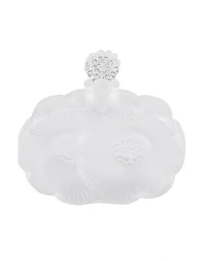 Pre-owned Lalique Deux Fleurs Crystal Perfume Bottle In Transparent