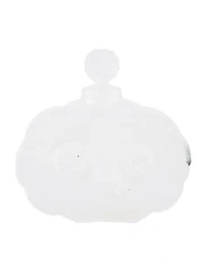 Pre-owned Lalique Deux Fleurs Crystal Perfume Bottle In Transparent