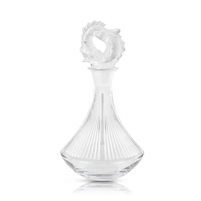 Lalique Double Fish Decanter In Clear