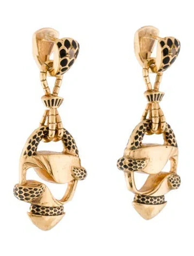 Pre-owned Lalique Enamel & Crystal Scale Opera National De Paris Eurydice Earrings In Multi