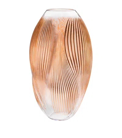 Lalique Extra Large Crystal Alizé Vase In Clear