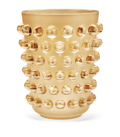 Lalique Extra Large Mossi Vase In Yellow