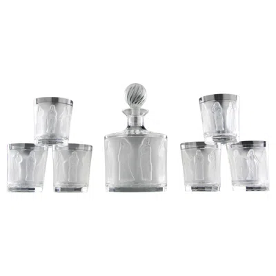 Pre-owned Lalique , "femmes Antiques" (antique Women) Whisky Service, France, 1980s In Gray