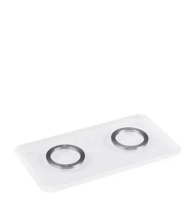 Lalique Feuilles Grinder Tray In Clear