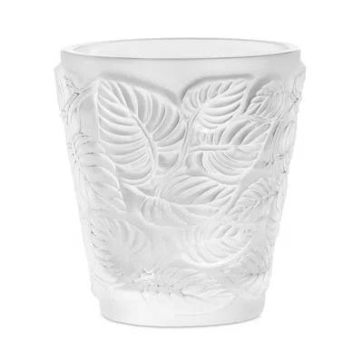 Lalique Feuilles Votive In White