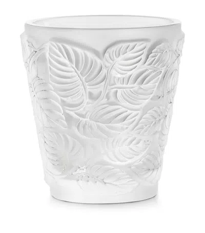 Lalique Feuilles Votive In Transparent