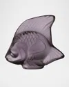 Lalique Fish Lead-free Crystal Figure In Purple