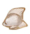 Lalique Fish Sculpture In Gold Luster