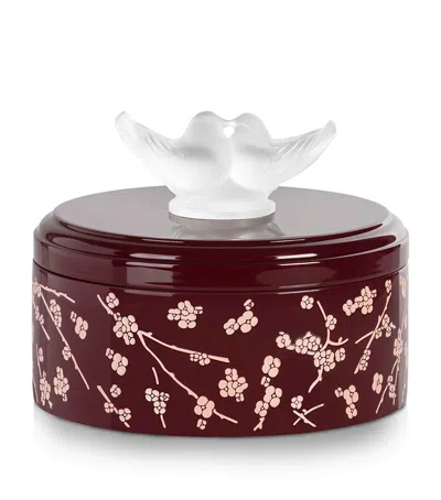 Lalique Fleurs De Cerisier Box In Burgundy