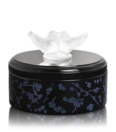 Lalique Fleurs De Cerisier Doves Trinket Box In Transparent