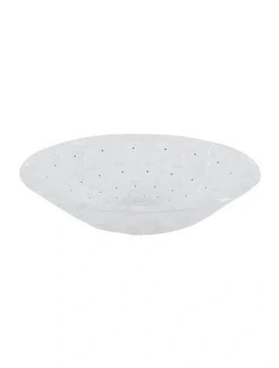 Pre-owned Lalique Flowers Centerpiece Bowl In Clear