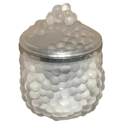 Pre-owned Lalique French Crystal 'antilles' Pattern Ice Bucket, France, Circa 1970s In Gray