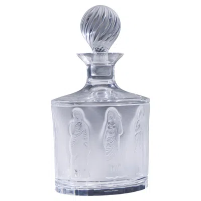 Pre-owned Lalique French Femmes Crystal Set Of Decanter And Tumbler Glasses In Gray