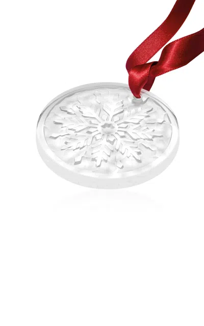 Lalique Frost Christmas Crystal Ornament In Transparent