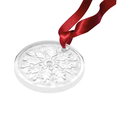 Lalique Frost Christmas Ornament In Transparent