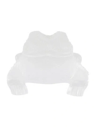 Pre-owned Lalique Grégoire Toad Figurine In Transparent
