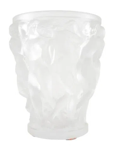Pre-owned Lalique Iconic Bacchantes Vase In Clear