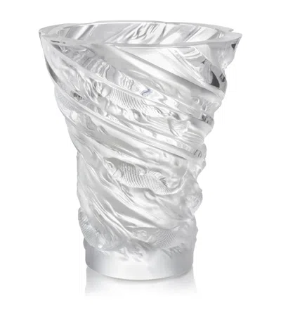 Lalique Carpes Koi Vase In Clear