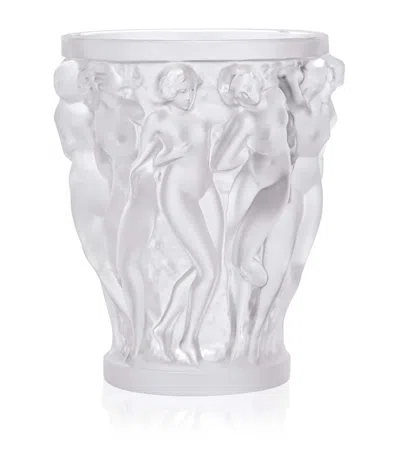 Lalique Bacchantes Small Crystal Vase 14.6cm In Clear