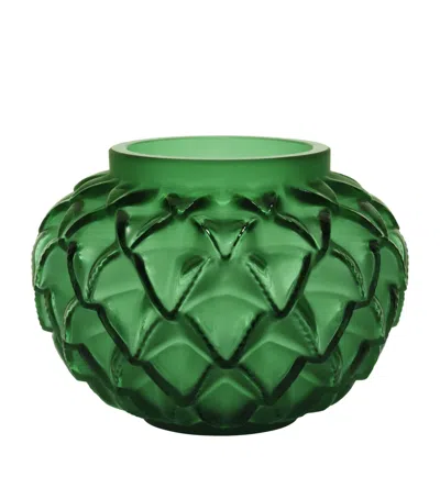 Lalique Languedoc Vase In Green