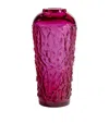 Lalique Large Crystal Mures Vase In Pink