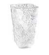 Lalique Large Crystal Pivoines Vase In Clear