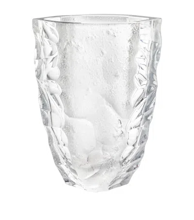 Lalique Large Crystal Silex Vase In Transparent