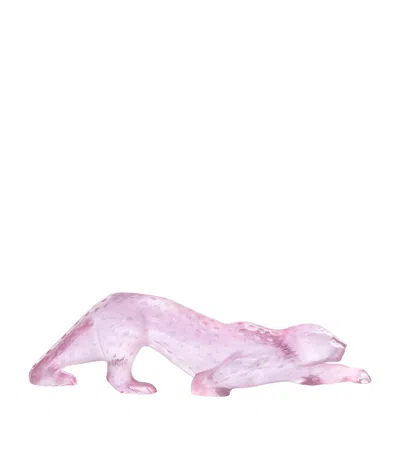 Lalique Large Rose Nebula Zeila Panther In Pink