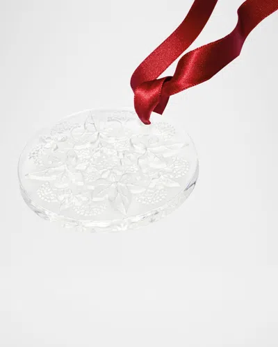 Lalique Lierre Crystal Christmas Ornament In Transparent