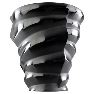 Pre-owned Lalique , Limited Edition Black Crystal "dixie" Vase, France 1990s