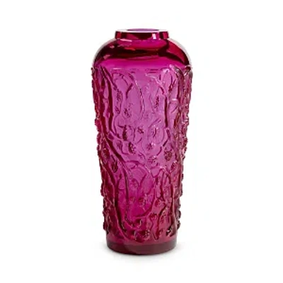 Lalique Limited Edition Mures Vase In Fuchsia