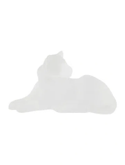 Pre-owned Lalique Lioness Simba Figurine In Clear
