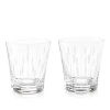 Lalique Set Of 2 Crystal Lotus Blossom Tumblers In Clear